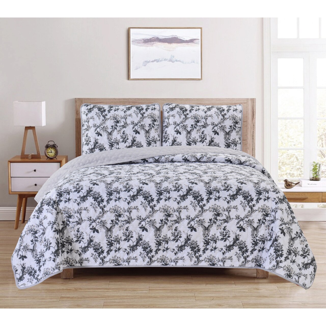 Dan River Reversible Quilt Set 3 Piece Microfiber Full Queen King Bedding
